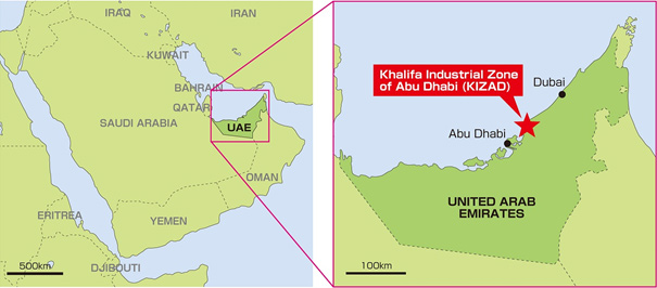 Location of Al Gharbia Pipe Company