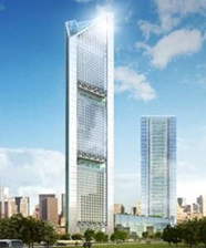 【写真3】AGRIMECO社が建設中の超高層鉄骨ビル（高さ363m）の完成予想図