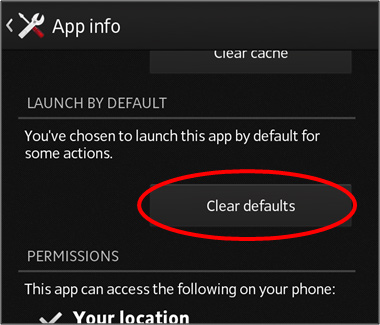 Clear defaults
