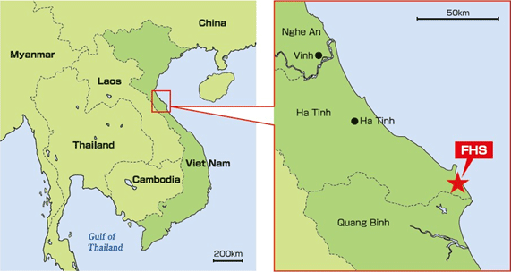 Location of Formosa Ha Tinh Steel Corporation