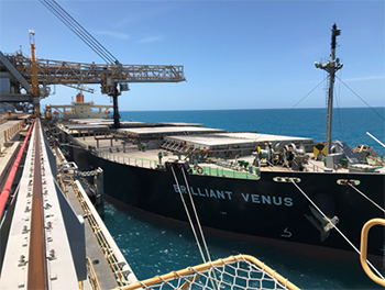 (Ship loading at the Abbot Point Coal Terminal in Queensland)