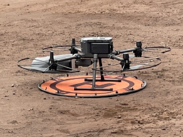 Use of drone to inspect elevated gas pipeline