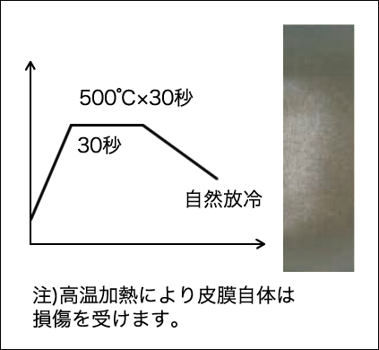 高温加熱後の外観