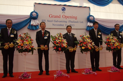 JFE Steel Galvanizing (Thailand） Ltd. 開所式を開催