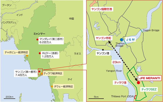 【図】ティラワ経済特区所在地