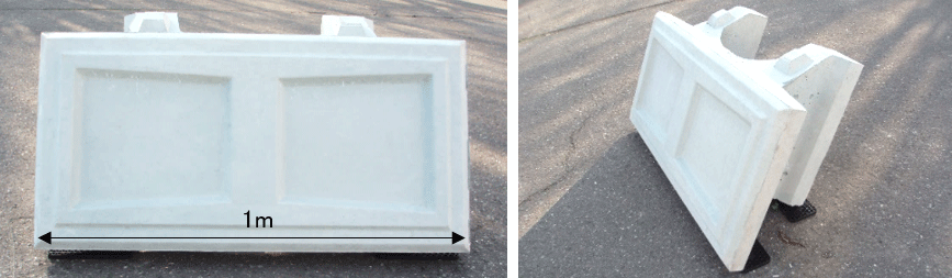 【図3】アルカリ活性材料コンクリートで製造したプレキャストコンクリート製品の単品外観