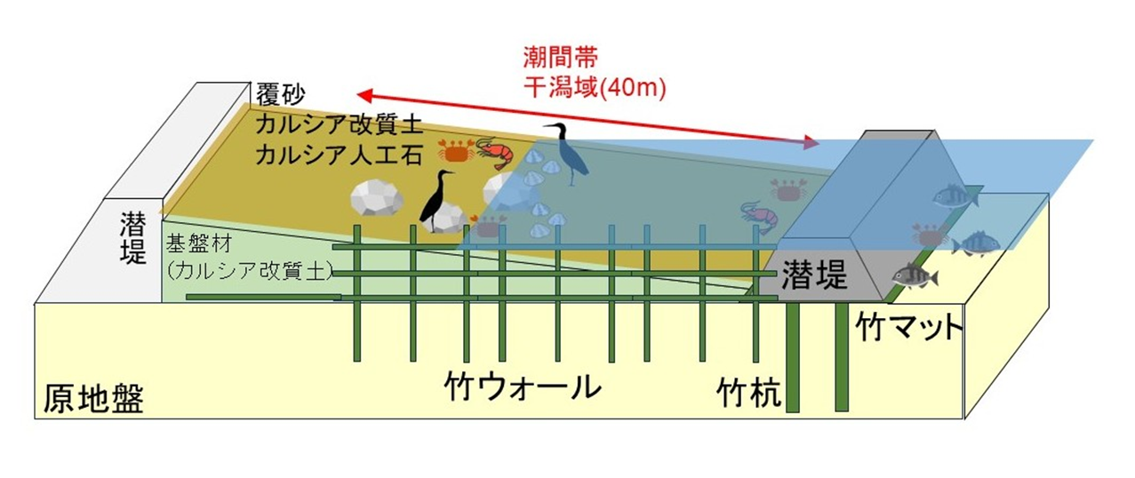 【図1】人工干潟イメージ（2次元）