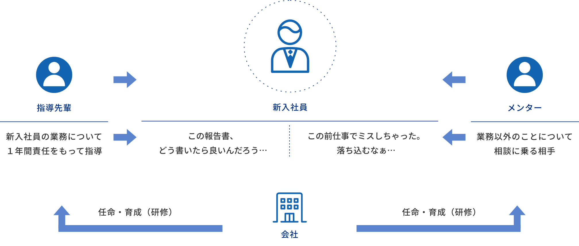 指導先輩・メンター制度図