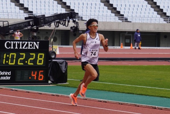 自己ベストを更新したルーキー大野選手