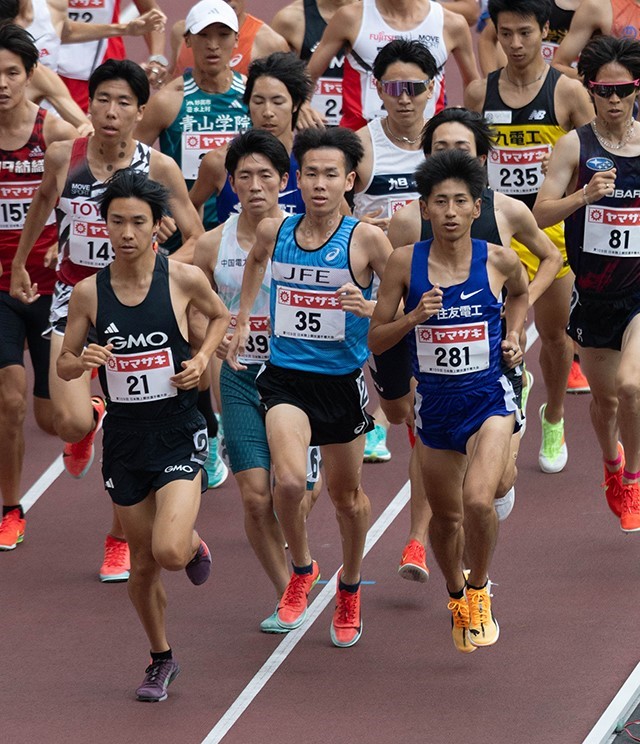 初の日本選手権で予選突破を目指し、果敢に挑んだ岩崎選手1